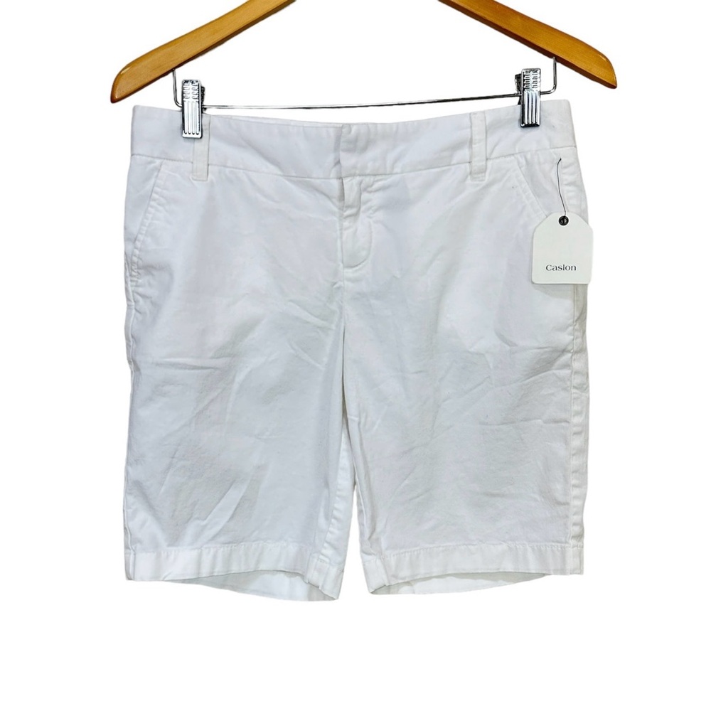 Calson White Shorts Nordstrom Cotton Blend Women’s Sz 4 NEW